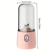 Vaso de licuadora eléctrica portátil de 400 ml con mini licuadora recargable por USB y accesorios para licuadora