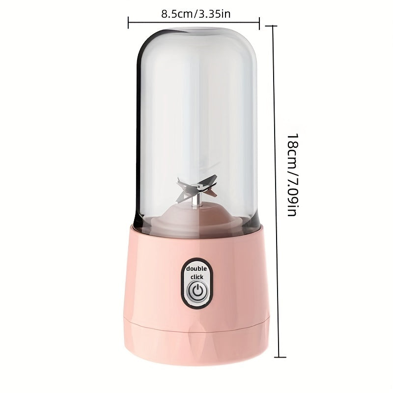 Vaso de licuadora eléctrica portátil de 400 ml con mini licuadora recargable por USB y accesorios para licuadora