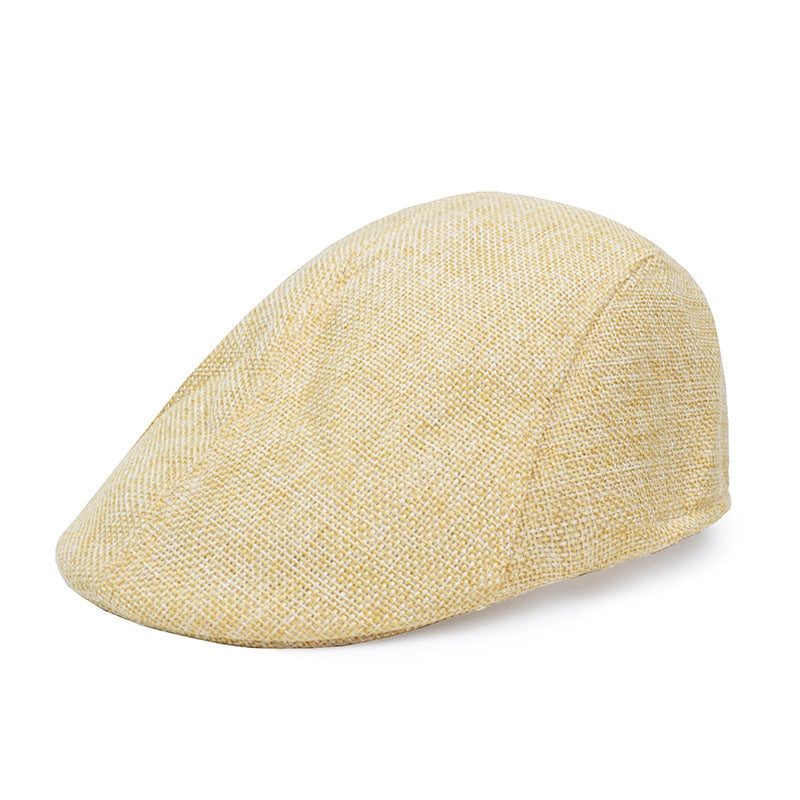 Lightweight Cotton Linen Beret Cap for Adults Stylish Fashion Accessory