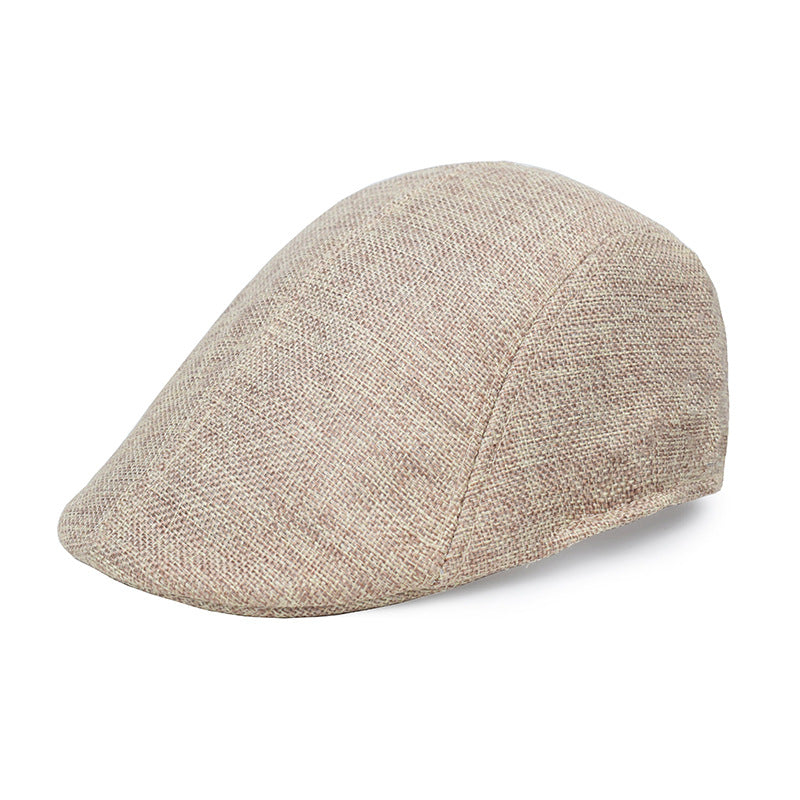 Lightweight Cotton Linen Beret Cap for Adults Stylish Fashion Accessory
