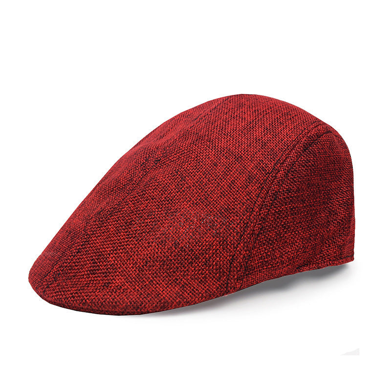 Lightweight Cotton Linen Beret Cap for Adults Stylish Fashion Accessory