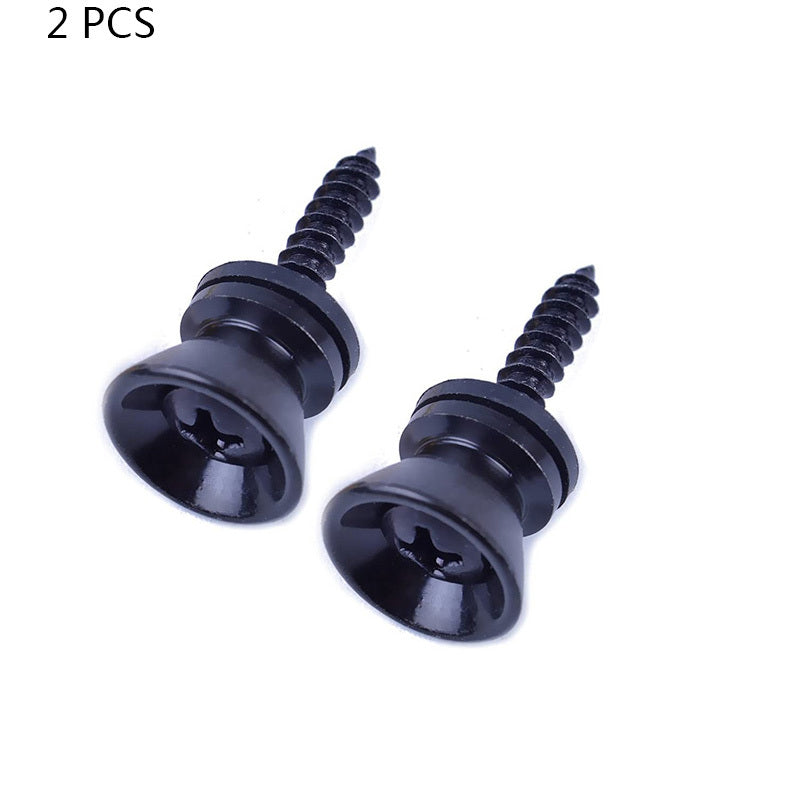2 Pieces Guitar Strap Locks Aluminum End Pins for Acoustic Electric Bass Ukulele Red Black Yellow Grey