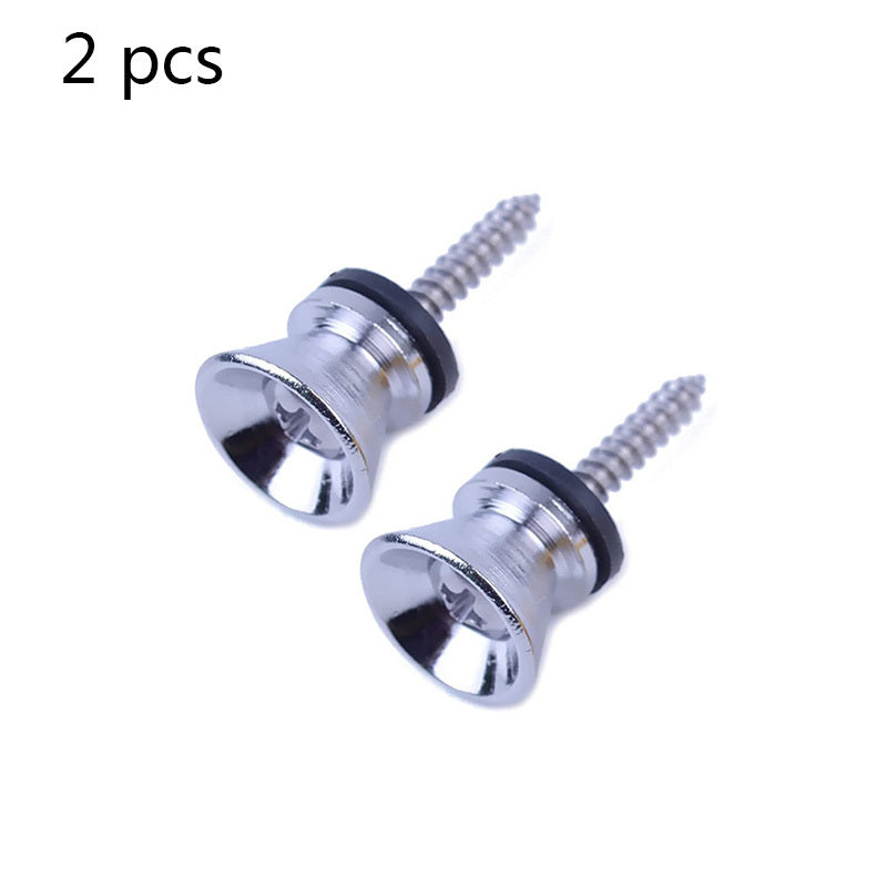 2 Pieces Guitar Strap Locks Aluminum End Pins for Acoustic Electric Bass Ukulele Red Black Yellow Grey