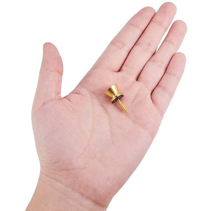 2 Pieces Guitar Strap Locks Aluminum End Pins for Acoustic Electric Bass Ukulele Red Black Yellow Grey