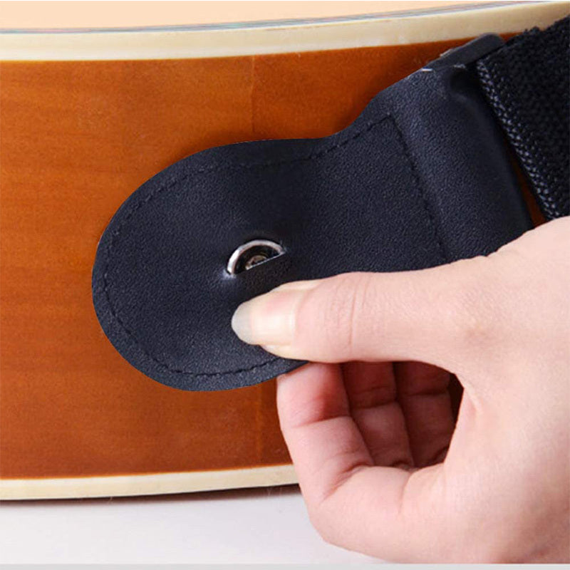 2 Pieces Guitar Strap Locks Aluminum End Pins for Acoustic Electric Bass Ukulele Red Black Yellow Grey