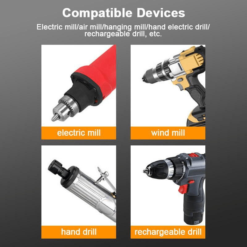 3-Piece Metal Emery Grinding Head Set for Chainsaw Chain Sharpening Electric File Tool