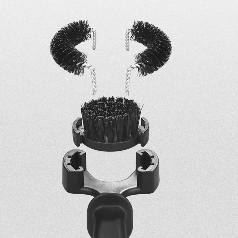 Coffee Machine Brush Cleaner with Removable 51/58mm Round Brushes for Espresso Group Head