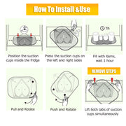 Aylanuvchi muzlatgich tashkilotchisi, joyni tejovchi karusel saqlash plastinkasi