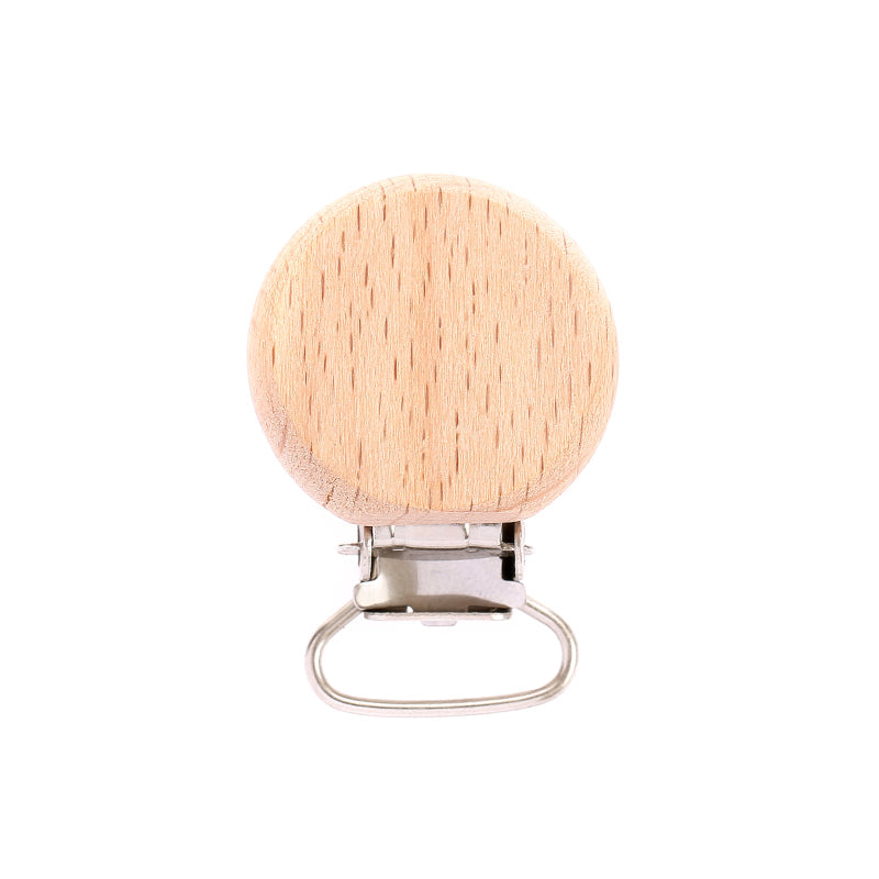 Набор из 10 зажимов для успокаивающих предметов из бука, 30 мм - предназначены для крепления анти-упадочных держателей сосок для детей, изготовлены из дерева