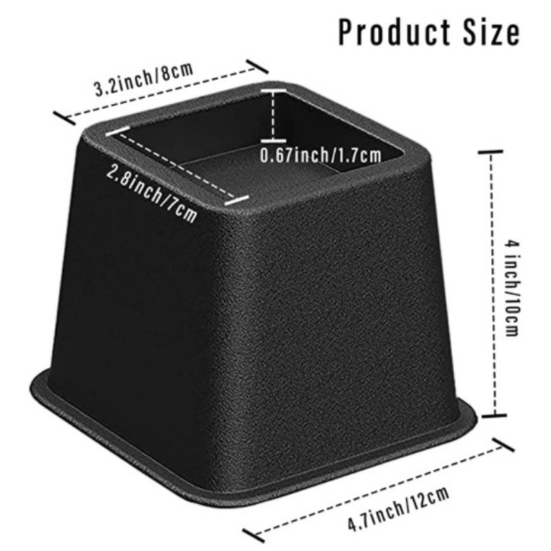 Регулируемый подъёмник для кровати и комплект подъёмников для мебели с 4, 6 или 8 предметами, штабелируемый