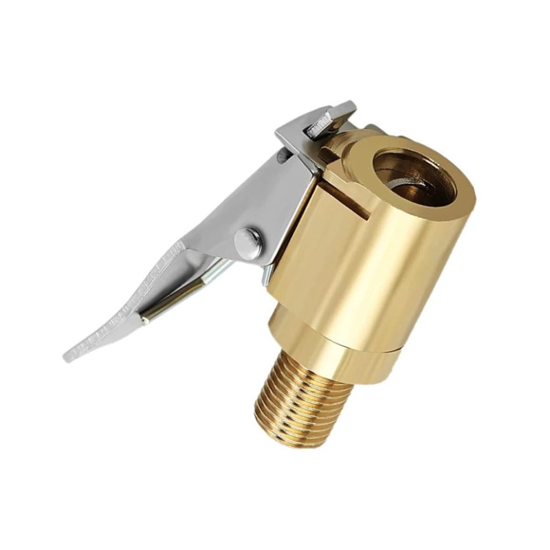 Brass Tire Air Chuck With Clip Adapter For Vehicle Inflation Pump