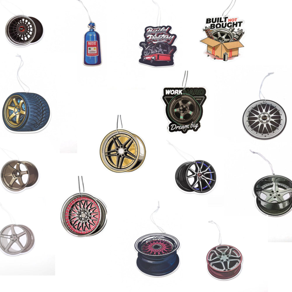 Car Wheel Shaped Air Freshener Hanging Perfume Scent for Car Bedroom Wardrobe