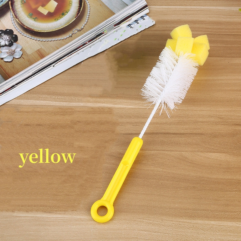Baby Bottle Brush with Sponge Head for Cleaning Bottles and Cups in Random Color