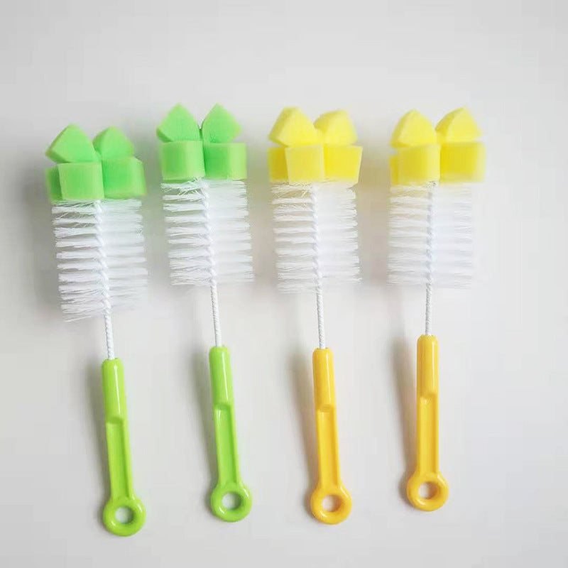 Baby Bottle Brush with Sponge Head for Cleaning Bottles and Cups in Random Color