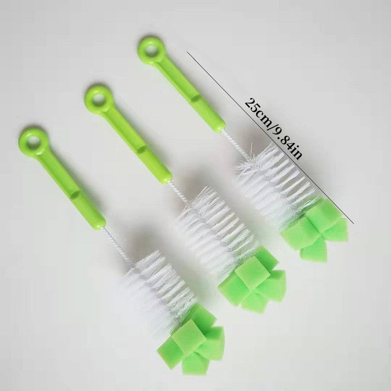 Baby Bottle Brush with Sponge Head for Cleaning Bottles and Cups in Random Color