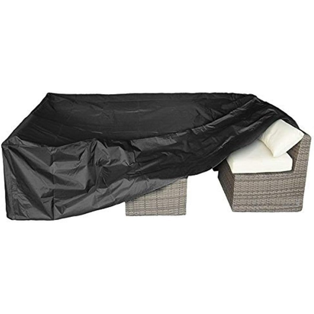Outdoor Patio Furniture Cover for Sectional Sofa Table and Chairs 315cm L x 160cm W x 74cm H Black
