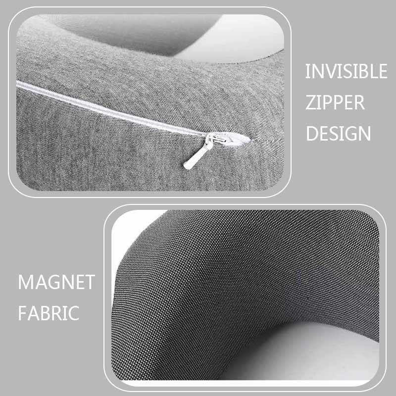 Memory Foam Travel Pillow with Breathable Cover for Airplane Car Office Sleep