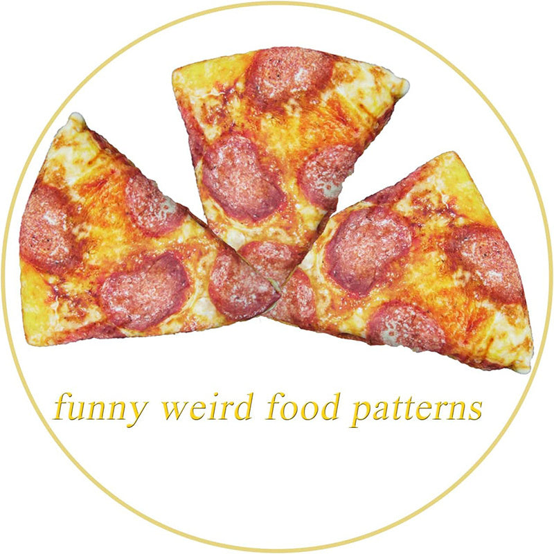 Круглое фланелевое одеяло с принтом пиццы с ветчиной — уютное покрывало для дивана, кровати, кемпинга