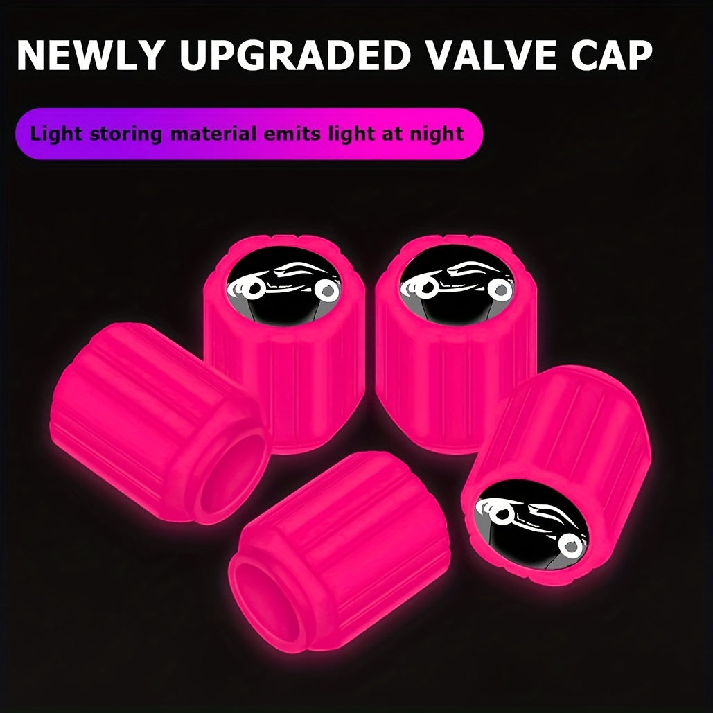 16 piezas de tapas de válvula de neumático fluorescentes para coche, accesorios de neón que iluminan tu vehículo