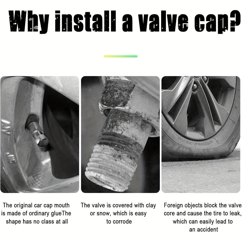 16 piezas de tapas de válvula de neumático fluorescentes para coche, accesorios de neón que iluminan tu vehículo