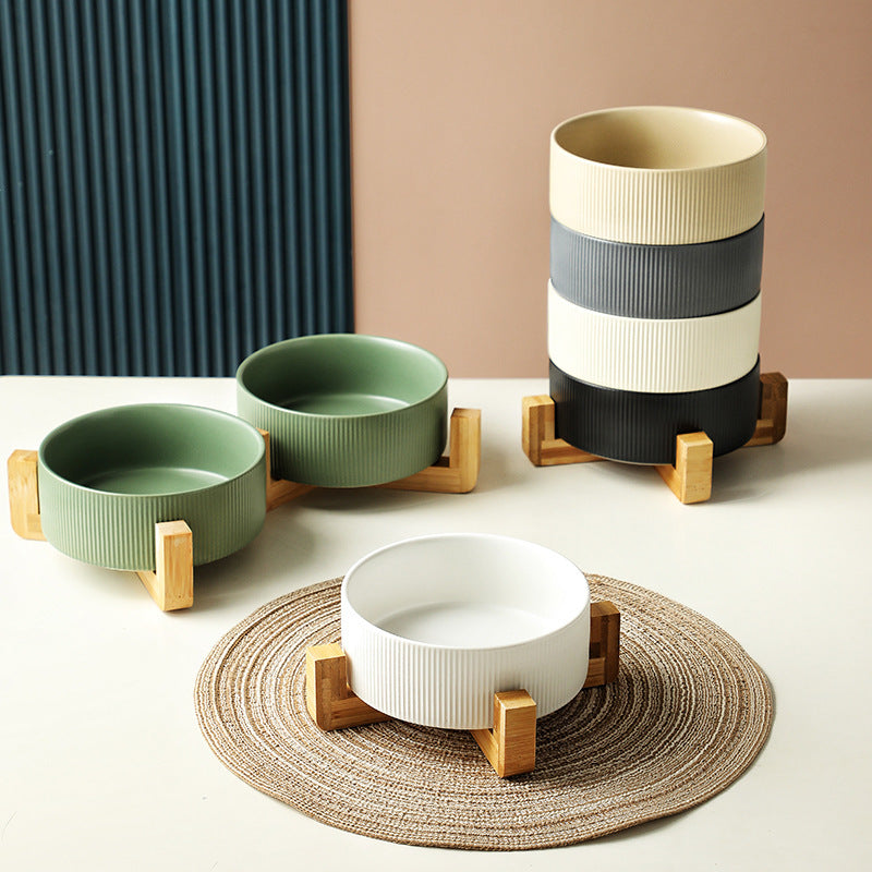 Ceramic Pet Bowl for Dogs and Cats Non-Slip Easy to Clean Feeding Water Dish