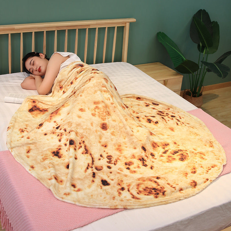 Manta de franela con estampado de panqueques mexicanos acogedores para salón, cama, camping y viajes