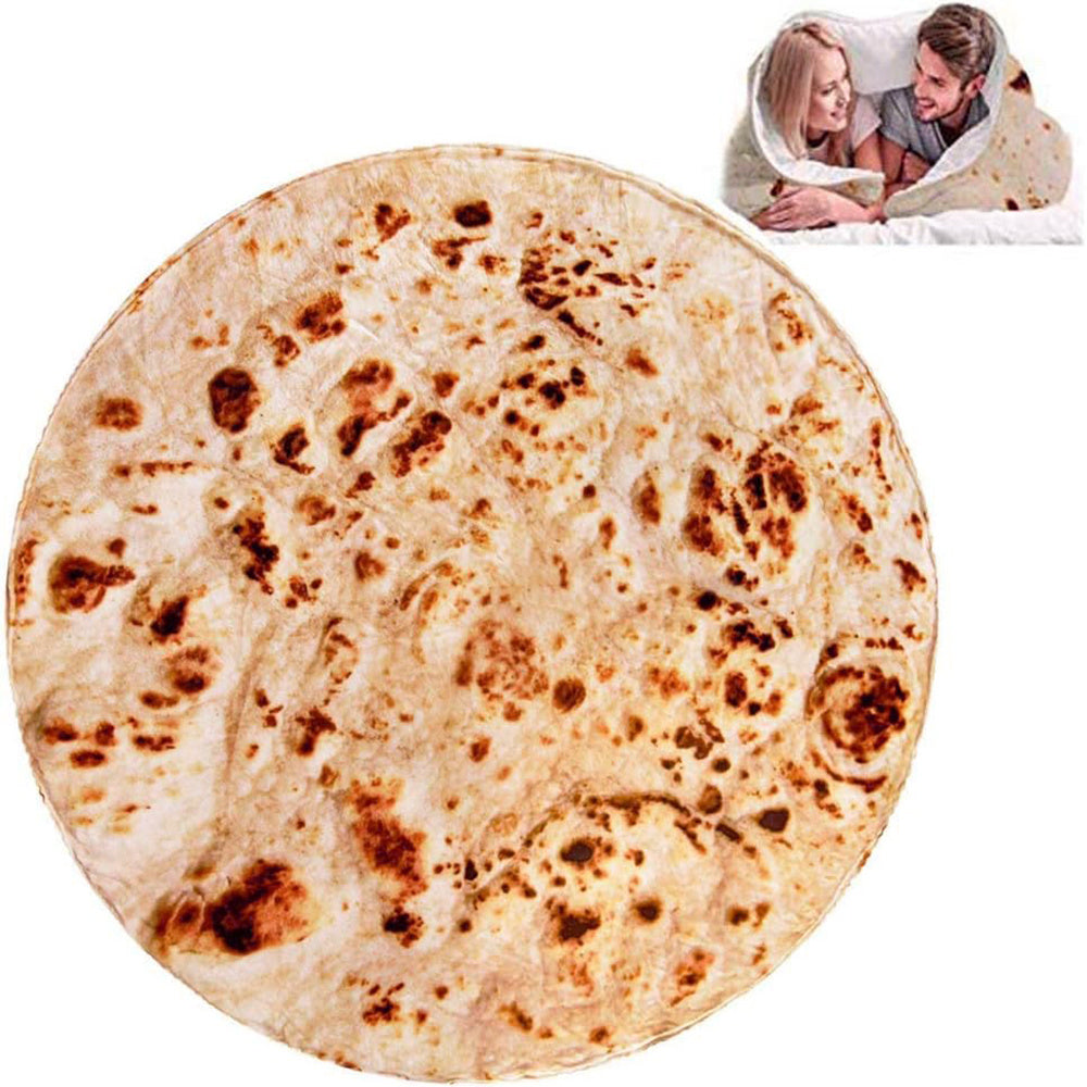 Manta de franela con estampado de panqueques mexicanos acogedores para salón, cama, camping y viajes