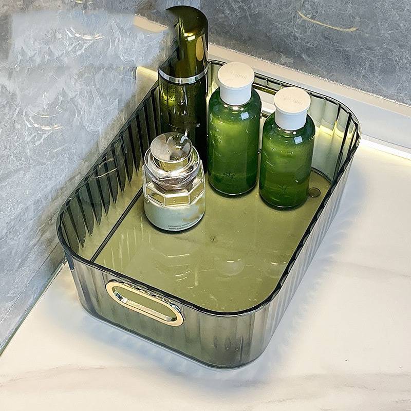 Plastic Desktop Storage Box for Jewelry and Cosmetics Organizer in Living Room Bedroom Bathroom