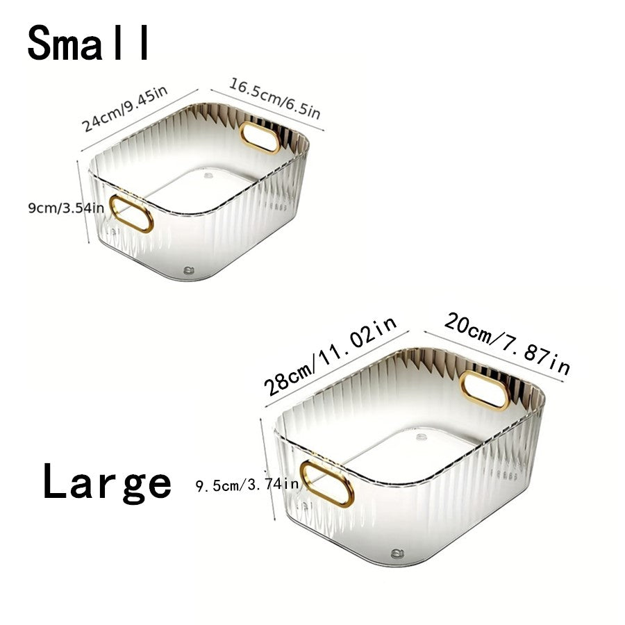 Plastic Desktop Storage Box for Jewelry and Cosmetics Organizer in Living Room Bedroom Bathroom