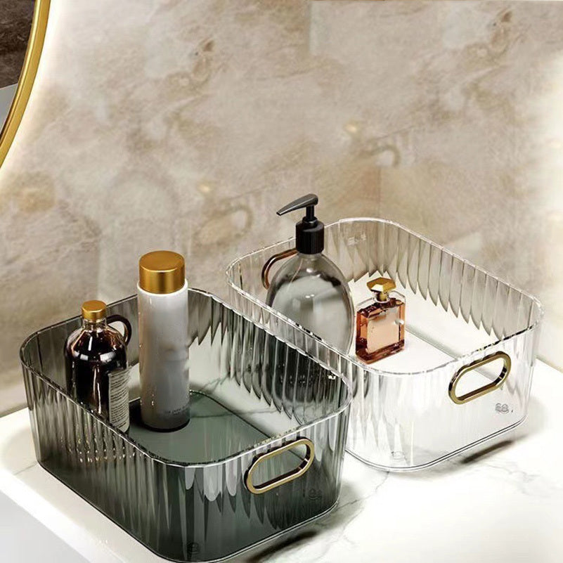 Plastic Desktop Storage Box for Jewelry and Cosmetics Organizer in Living Room Bedroom Bathroom