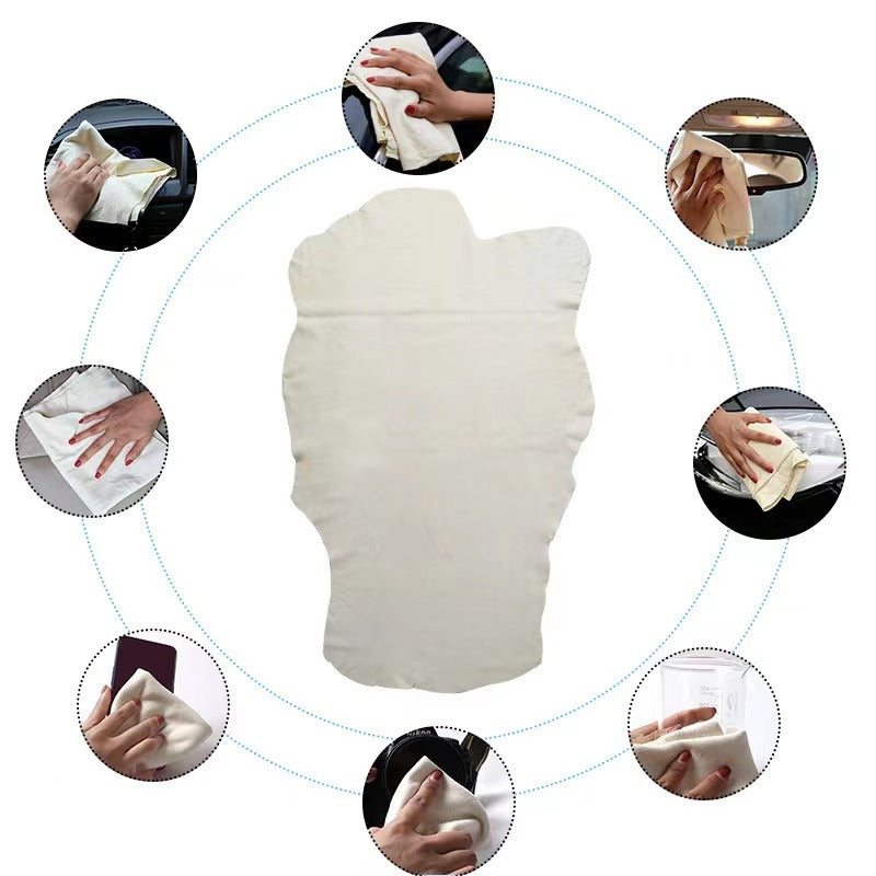 Genuine Deerskin Car Towel Absorbent Leather Cleaning Cloth Quick Dry