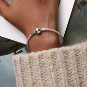 Women's Sterling Silver Love Charm Bracelet - Forever Causal Jewelry Gift