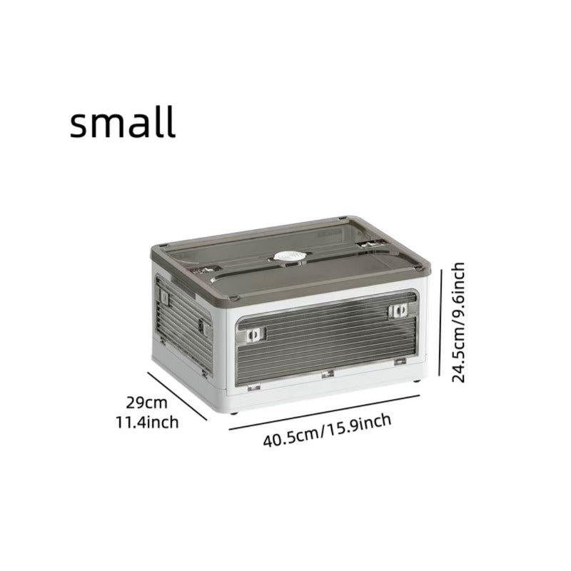 Foldable Plastic Storage Bin with Wheels for Toys Clothing and Home Organization