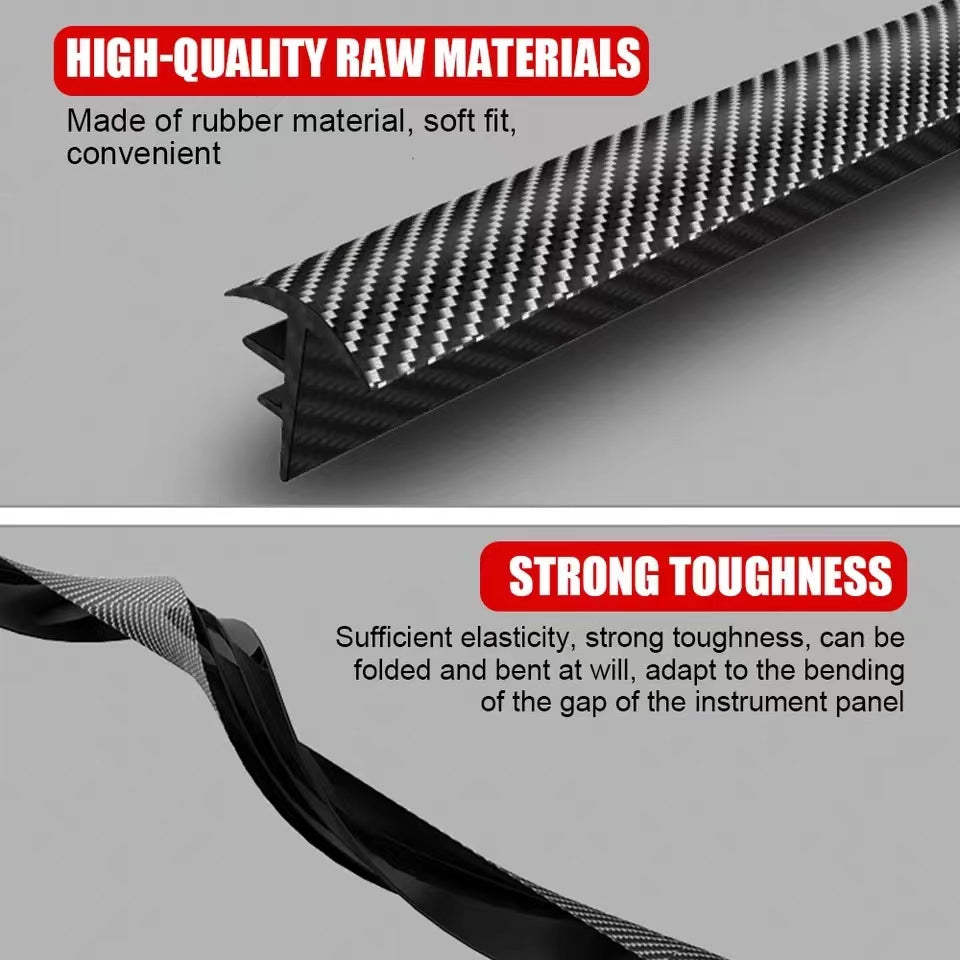 Universal rezina avtomobil paneli yostiq chiziq 1.6M karbon tolasi bo'shliqni to'ldirish