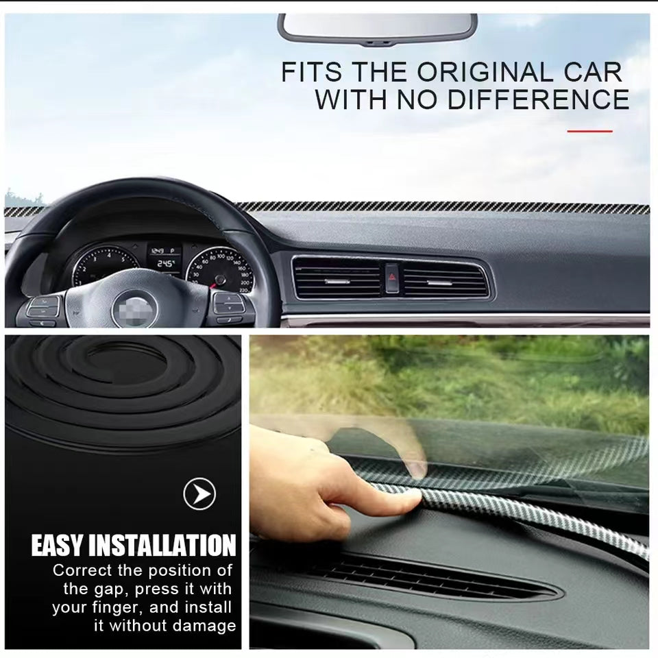 Universal rezina avtomobil paneli yostiq chiziq 1.6M karbon tolasi bo'shliqni to'ldirish