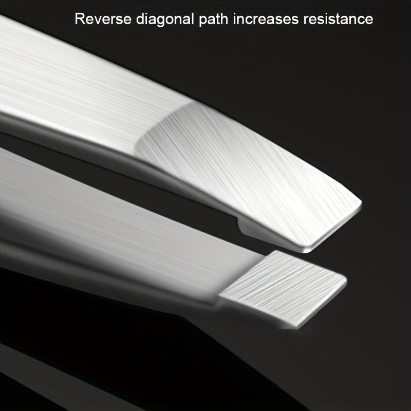 Juego de pinzas profesional de 4 piezas para cejas, vello facial, astillas, mujeres y hombres