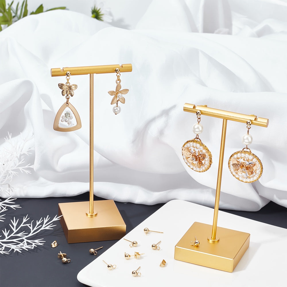 Pack of 50 24K Gold Plated Earring Findings for DIY Jewelry Making Ball Studs