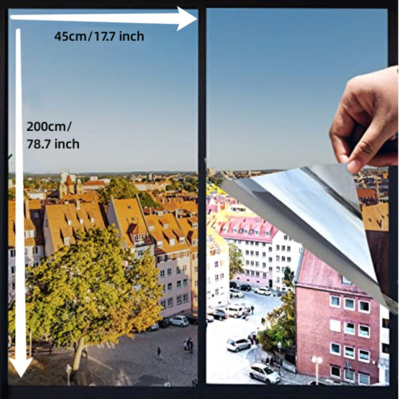 Daytime Privacy Window Film Electrostatic Self-Adhesive Mirror Thermal Control