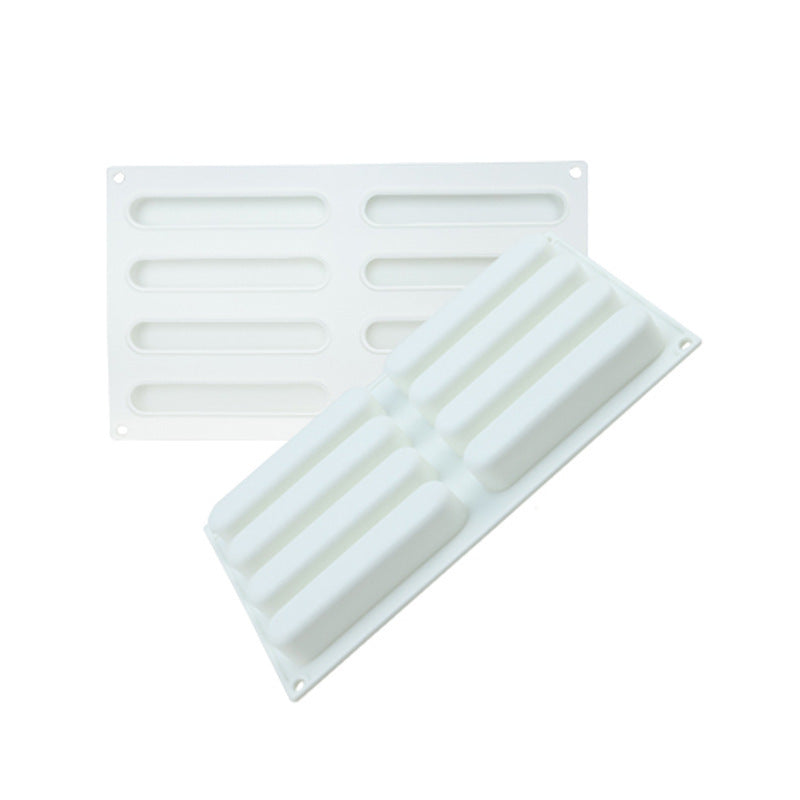 Silicone Mousse Cake Mold 8 Long Strips for Baking Pudding and Chocolate