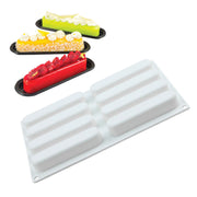 Silicone Mousse Cake Mold 8 Long Strips for Baking Pudding and Chocolate