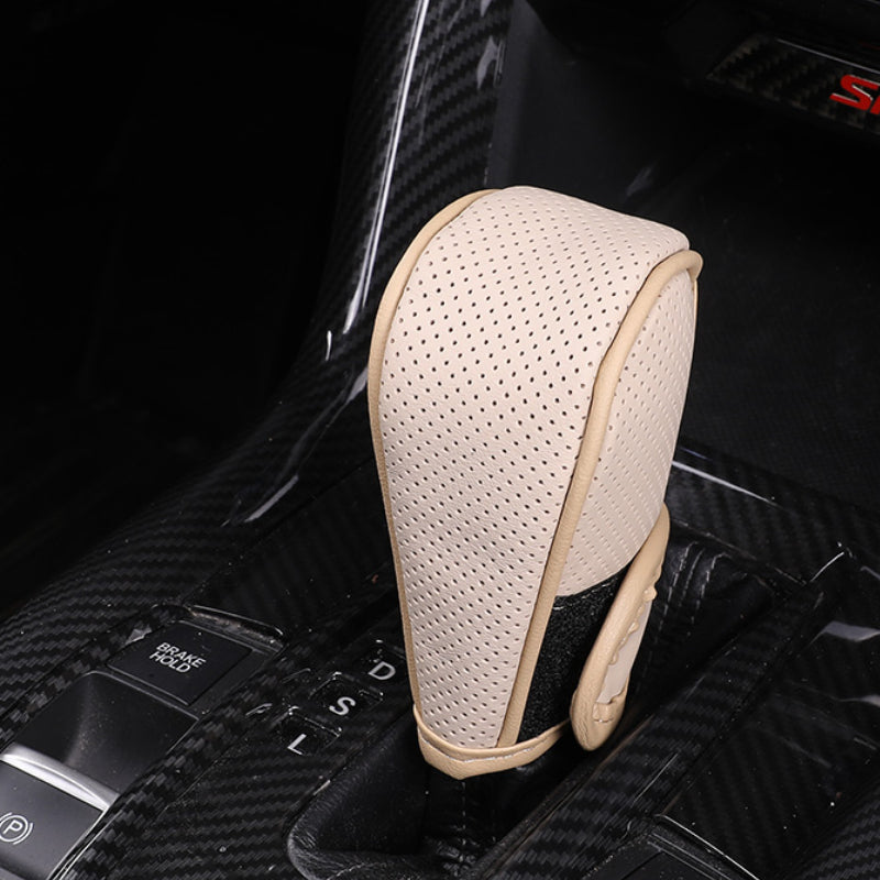 Universal PU teri avtomobil g'ildirakni uzatish uchun qopqog'i, qo'l tormozining yostiqchasi, avtomobil ichki bezaklari