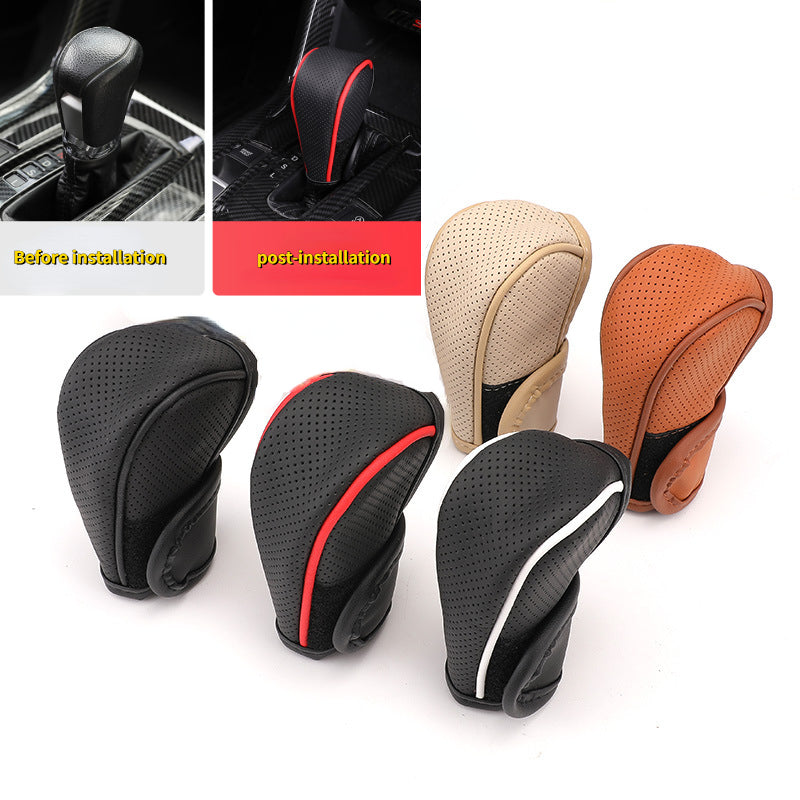 Universal PU teri avtomobil g'ildirakni uzatish uchun qopqog'i, qo'l tormozining yostiqchasi, avtomobil ichki bezaklari