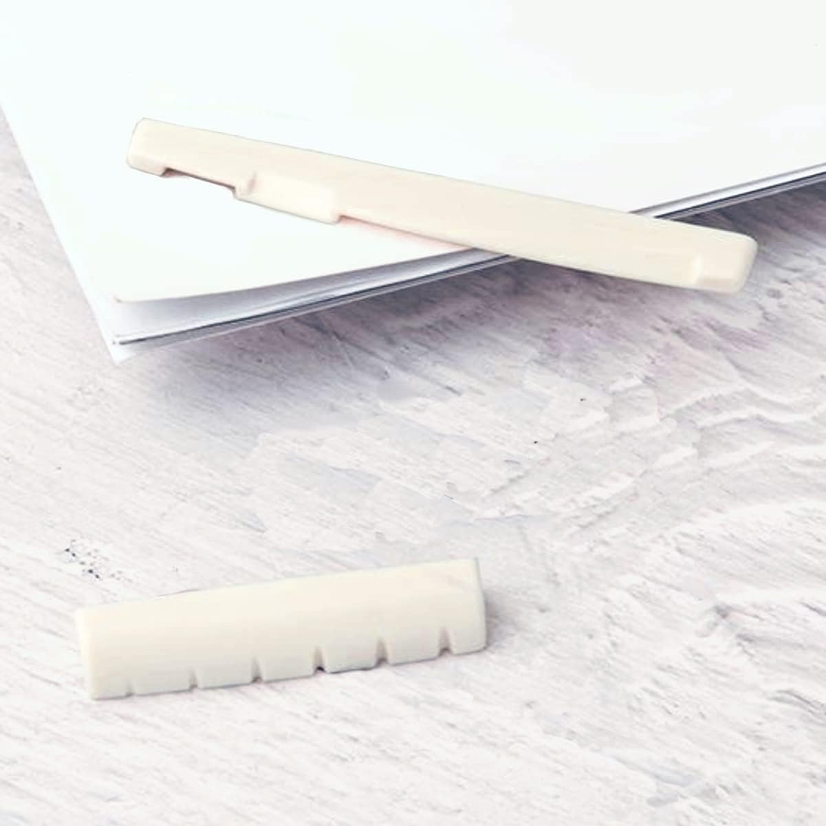 12 Acoustic Guitar Bridge Pins with Remover and Saddle Nut Replacement Parts