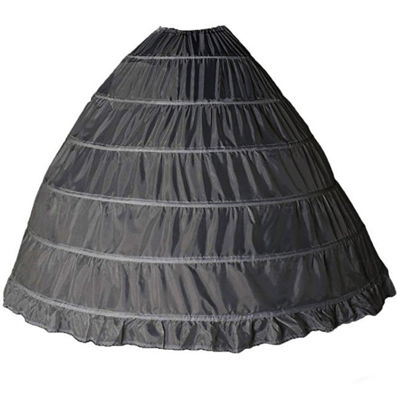 Large Crinoline Dress with 6 Hoops Petticoat for Bridal Wedding Halloween Cosplay Princess