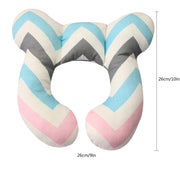 Kids Neck Support Pillow Lightweight Travel Cushion for Car Seat and Stroller White and Red