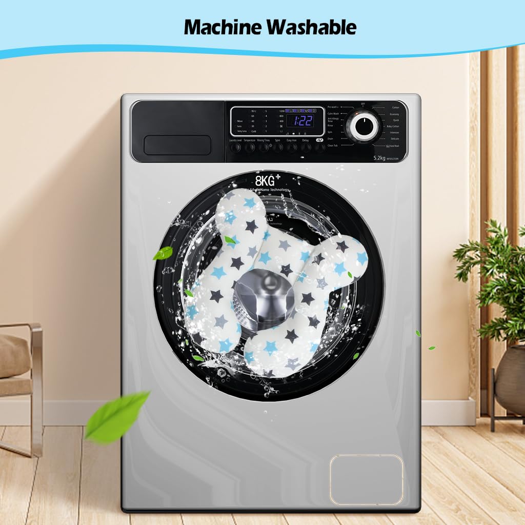 Улучшите комфорт во время путешествий с помощью подушки для путешествий Gray Fox Soft Youngsters - улучшенная поддержка шеи для автомобильных сидений и колясок, легко чистится, можно стирать в машине из полиэстера.