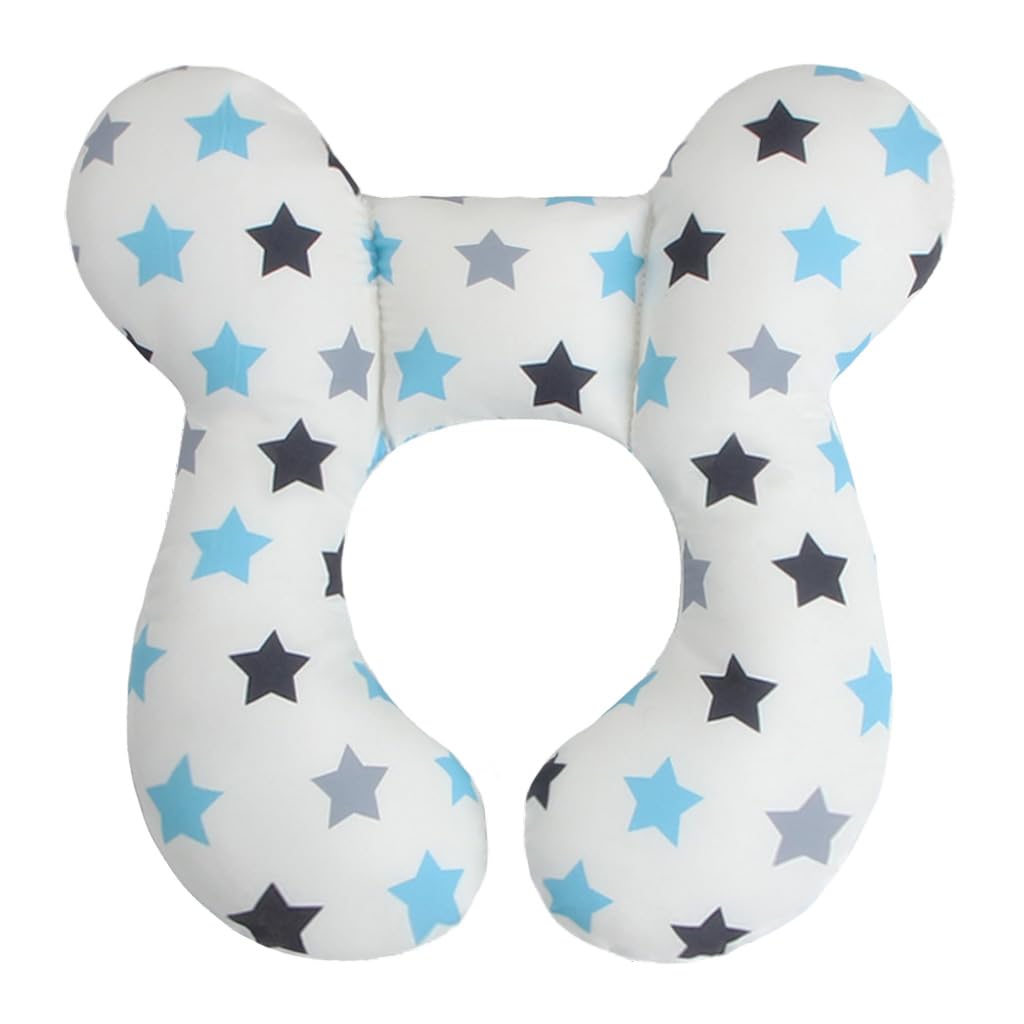 Улучшите комфорт во время путешествий с помощью подушки для путешествий Gray Fox Soft Youngsters - улучшенная поддержка шеи для автомобильных сидений и колясок, легко чистится, можно стирать в машине из полиэстера.