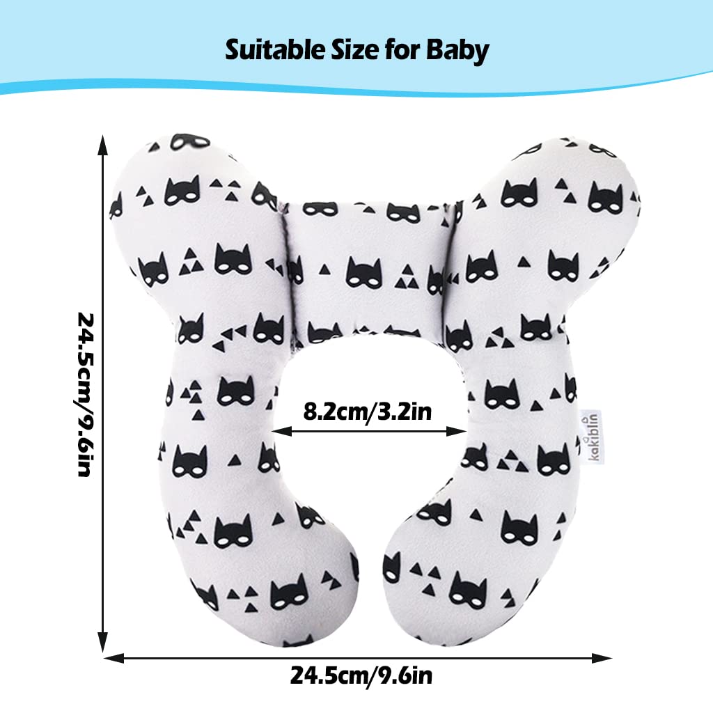 Улучшите комфорт во время путешествий с помощью подушки для путешествий Gray Fox Soft Youngsters - улучшенная поддержка шеи для автомобильных сидений и колясок, легко чистится, можно стирать в машине из полиэстера.