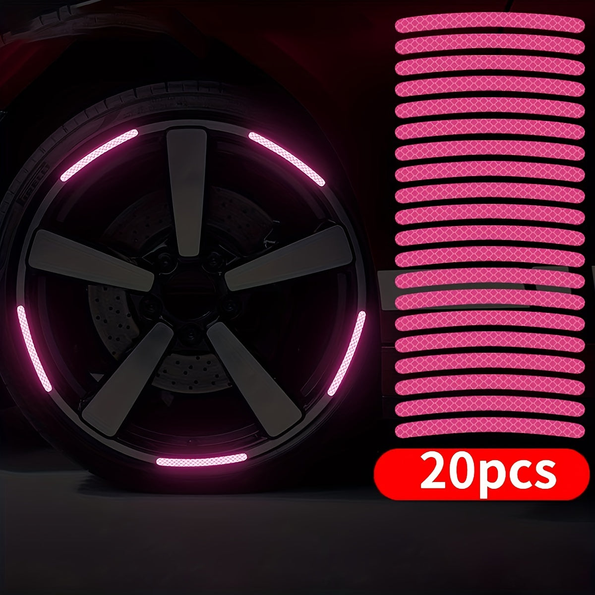 Creative Car Wheel Reflective Stickers Color Tire Strip Warning Decals