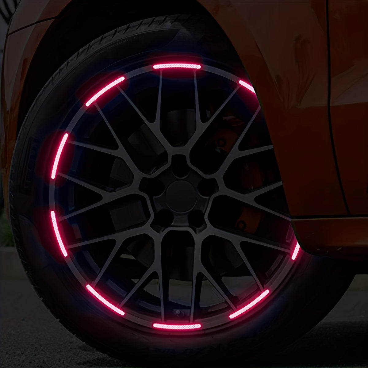 Creative Car Wheel Reflective Stickers Color Tire Strip Warning Decals